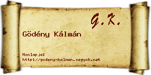 Gödény Kálmán névjegykártya
